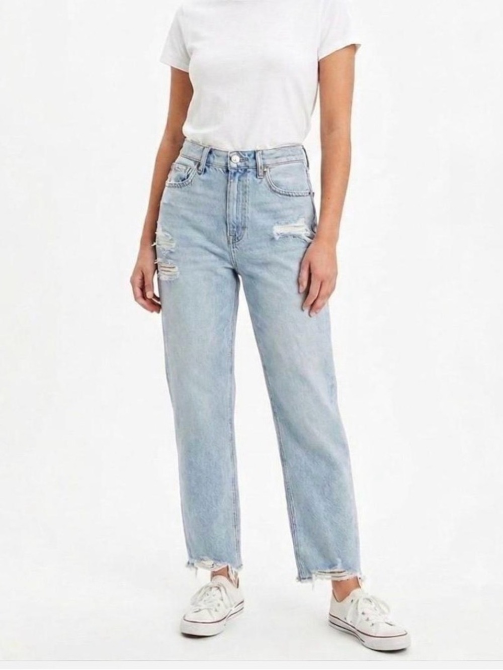 American Eagle AE Highest Rise 90s Boyfriend Jeans Light Wash Size 10
